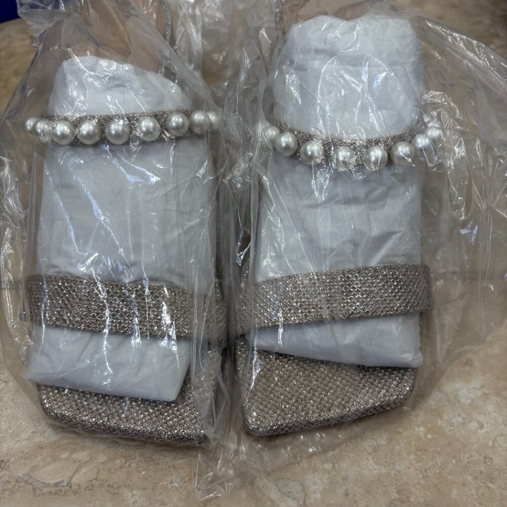 NWT! Stuart Weitzman Goldie 60 Block Slide - Picture 4 of 7